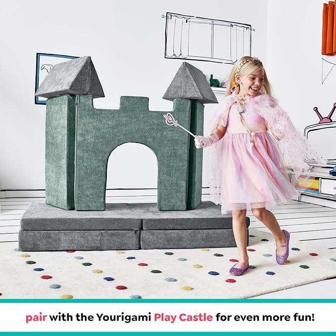 Yourigami Kids and Toddler Play Couch, Convertible Folding Sofa, Durable Foam - Image 7