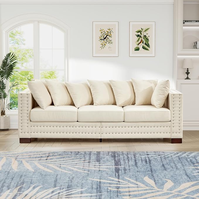 84.5"W Mid Century Modern Couch - Image 8