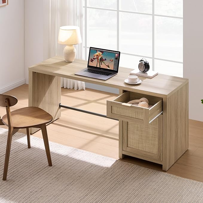 SICOTAS Rattan Home Office Desk - Image 6