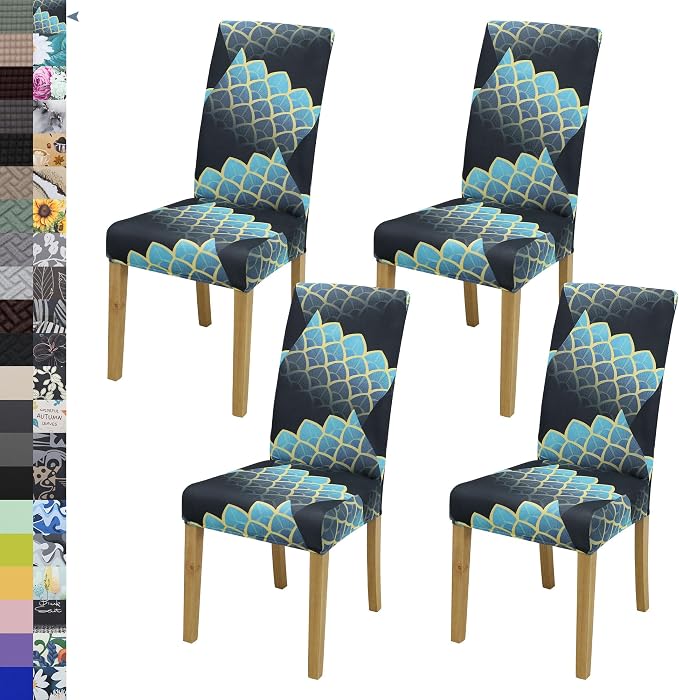 BIETYONE Stretch Dining Chair Covers Set of 4, Soft Removable Washable Kitchen by BIETYONE