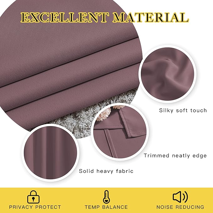 NICETOWN Room Darkening Small Curtains 50 inches Length - Image 4
