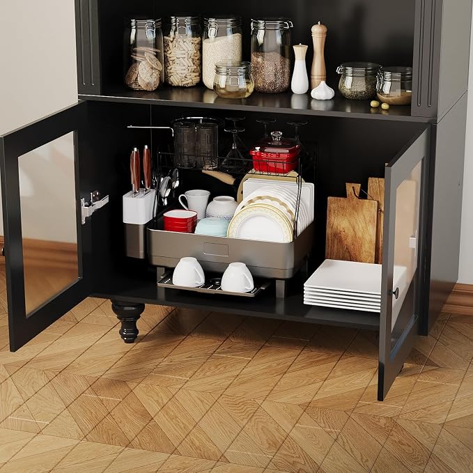 Wildhome Wooden Arched Display Storage Cabinet - Image 8