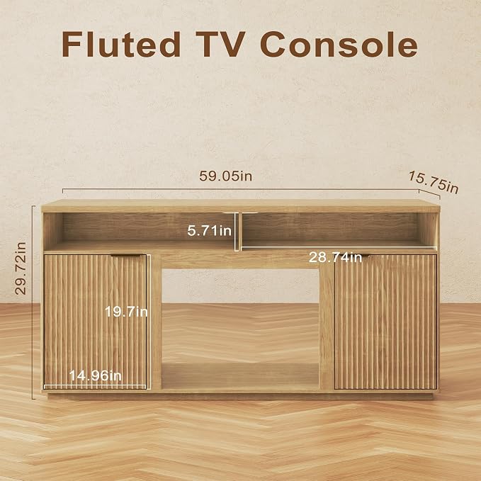 3-Piece Fluted Living Room Set Includes 2 Fluted Night Stand - Image 3