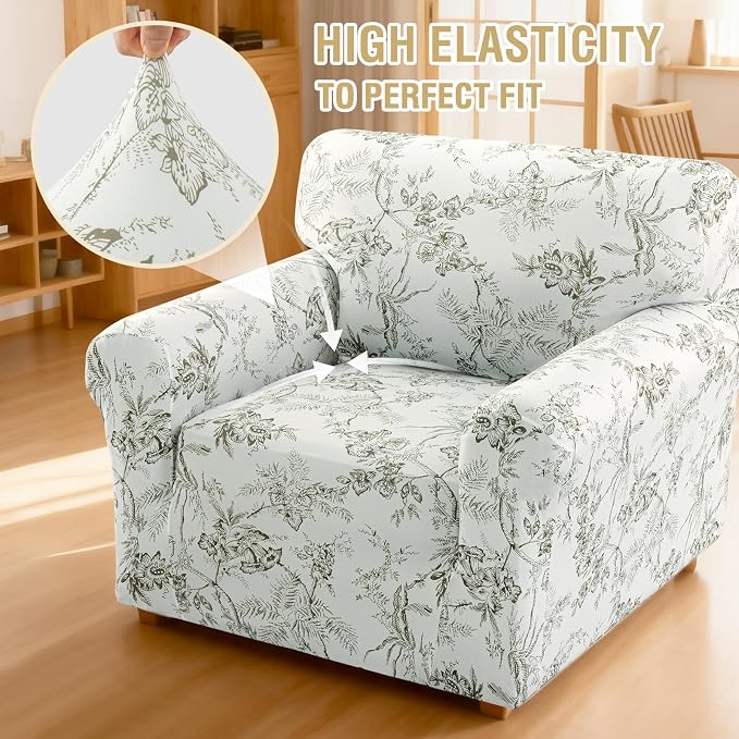 H.VERSAILTEX Printed Chair Slip Cover Floral Pattern Sofa Cover Soft - Image 6