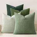 MIULEE Sage Green Pillow Covers 16x16 Inch Set of 4 Spring Boho Farmhouse Home by MIULEE