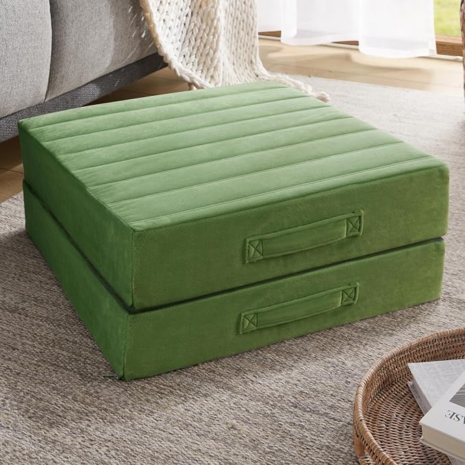 Codi High Density Foam Floor Pillow 2 Sets, Large Meditation Cushions Seating by Codi