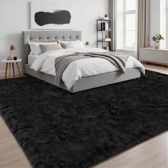 8x10 Area Rugs for Living Room Bedroom: Ultra Soft Fluffy Shag Rug Upgrade - Image 3
