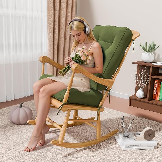 Rocking Chair Cushions with Pillow, Waterproof and Fade-Resistant Thicken - Image 7