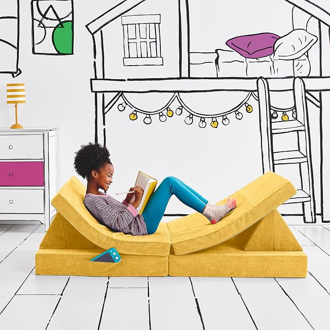 Yourigami Kids and Toddler Play Couch, Convertible Folding Sofa, Durable Foam by Yourigami