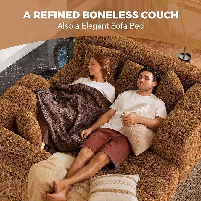 107" Boneless Couch with L - Image 6
