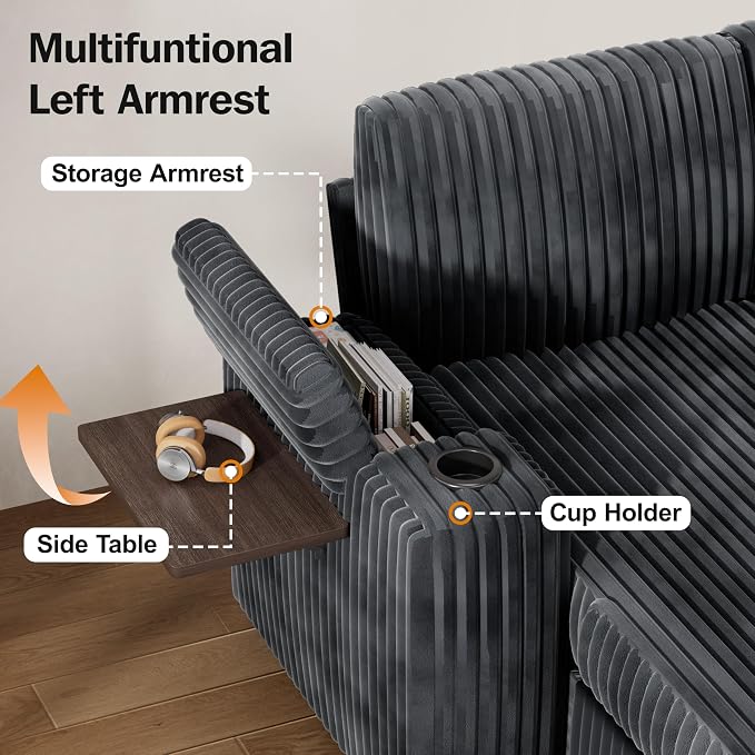 Vipbear 111" Modular Sectional Sleeper Sofa - Image 7