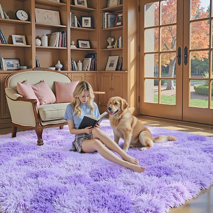 Rugs for Living Room 5x8, Alfombras para Salas Shag Large Plush Soft Area Rug - Image 6