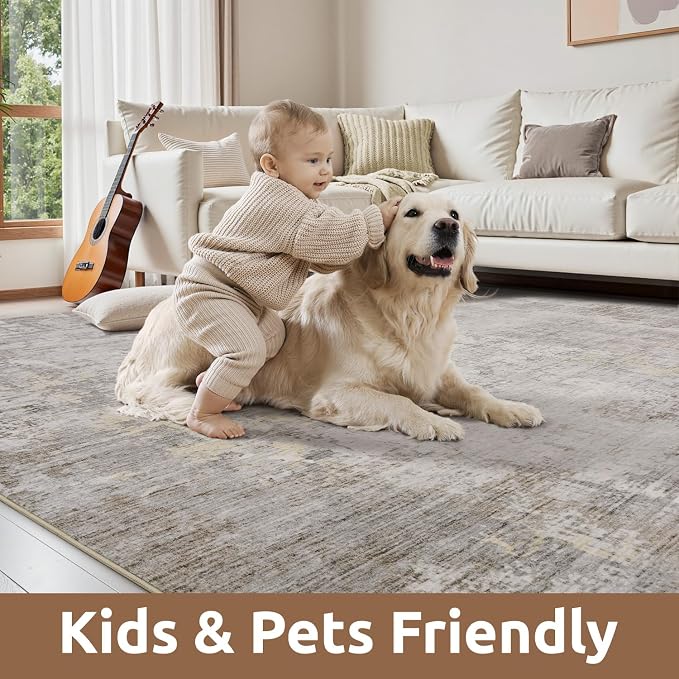 3 x 5 Rug Small Non Slip Area Rug Ultra Soft Machine Washable Low Pile Modern - Image 5