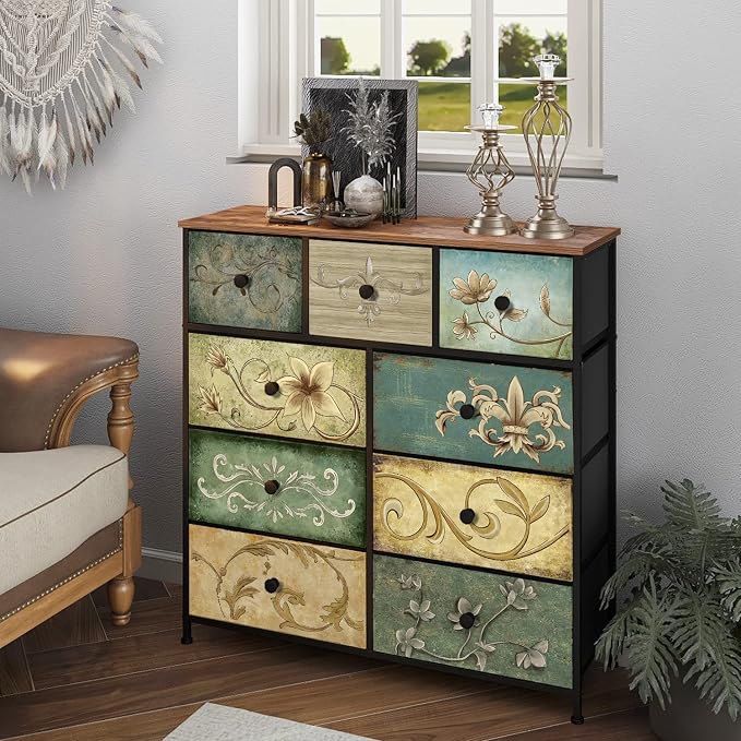 Tohomeor Dresser with Drawers for Bedroom Chest of Drawers Fabric Dresser for - Image 2