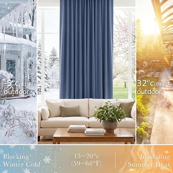 Pony Dance Blackout Curtains Thermal Insulated Window Treatment Panels Room - Image 4
