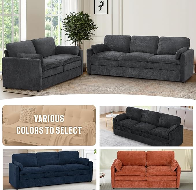 2 Pieces Chenille Sofa Set - Image 6
