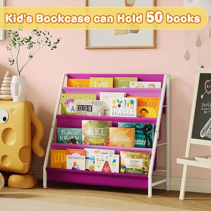 Aokitsink Kids Bookshelf for Kids Rooms, 4-Tier Montessori Bookshelf, Nursery - Image 4
