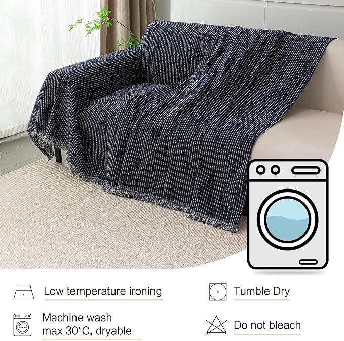 MYSKY HOME Couch Covers for 2 Cushion Couch Sectional Sofa, L Shape Sofa - Image 6