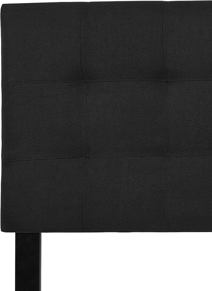 Flash Furniture Bedford Tufted Upholstered King Size Headboard in Black Fabric - Image 4