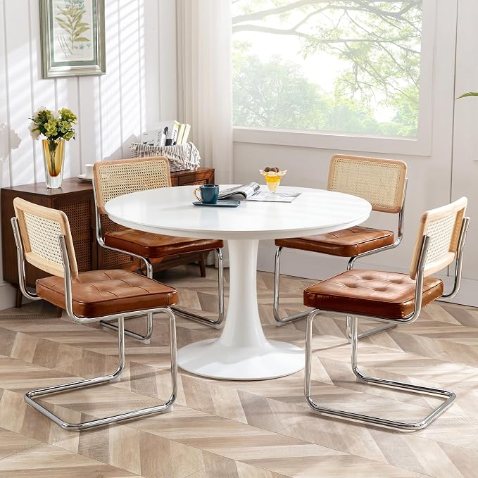 Zesthouse Natural Rattan Dining Chairs Set of 2, Modern Dining Room Chairs - Image 8