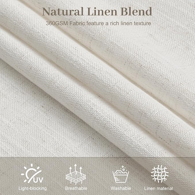 Extra Wide Pinch Pleated Linen Curtains - Image 7