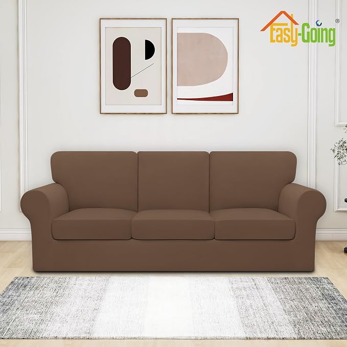 Easy-Going 7 Pieces Stretch Couch Cover Washable Sofa Cover Set - Image 2