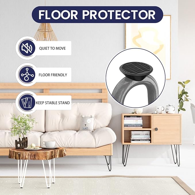 SMARTSTANDARD 12 Inch Heavy Duty Hairpin Furniture Legs, Metal Home DIY Projects - Image 5