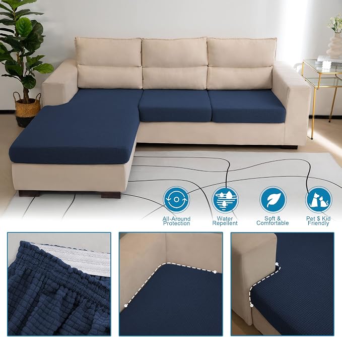 Water Repellent Sectional Couch Cushion Covers L Shaped Sofa - Image 2