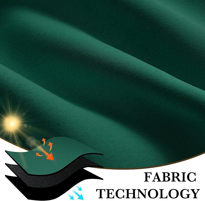 RYB HOME 100% Blackout Basement Curtains 24 inches Long, Heat & UV Blocking - Image 7