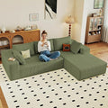 95" Cloud Sectional Couch with L-Shape Chaise, Modular Comfy Sofa Chaise Longue by ODUWA