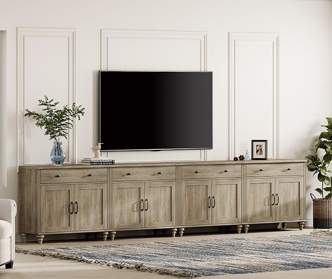 WAMPAT Farmhouse TV Stand for 85 inch TV - Image 2