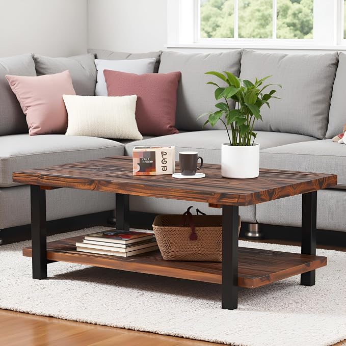 Alaterre Furniture Pomona Living Room 48 Inch Rectangular Solid Wood Coffee - Image 6