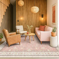 Hazo Haus Pink Washable 6x9 Rug by HazoHaus