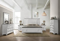 Clelane Wood Bedroom Set with Shiplap Panel Queen Bed, Two Nightstands by RoundhillFurniture