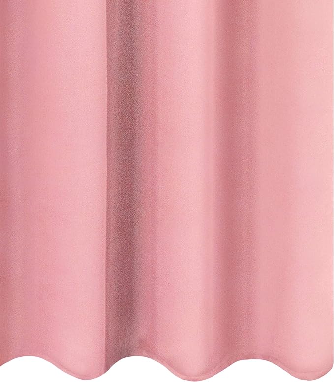 LEMOMO Pink Blackout Curtains 66 x 63 Inch Length/Set of 2 Curtain - Image 9