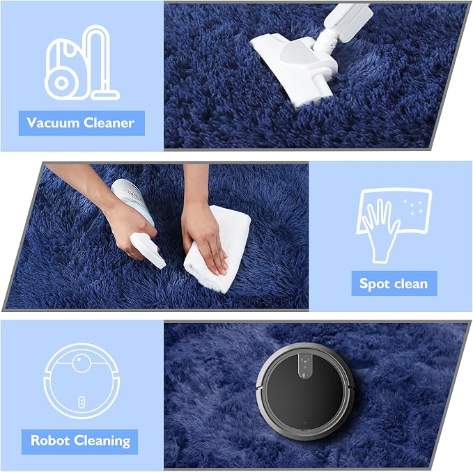 Shag Area Rug for Bedroom 4x6, Soft Fuzzy Rug Non-Shedding Indoor Plush Carpet - Image 4