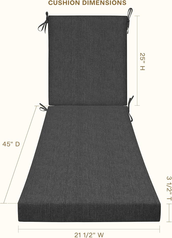 Honeycomb Outdoor Chaise Lounge Cushion - Image 2