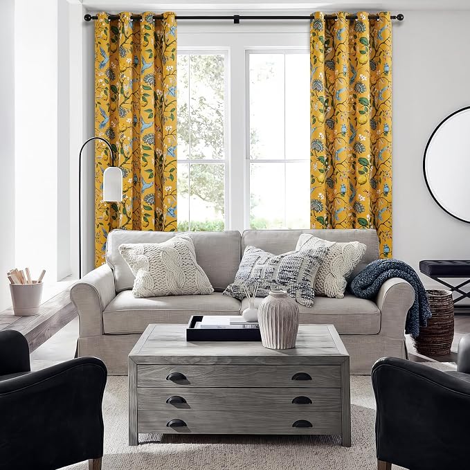 Topfinel 90 Inches Long Curtains & Drapes 2 Panels, Unique Nature Luxury - Image 5