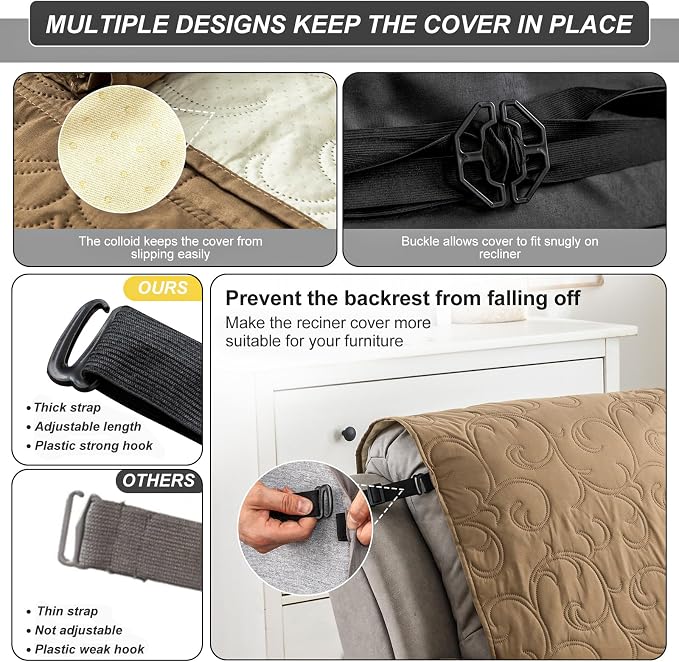 100% Waterproof Recliner Chair Cover, Recliner Chair Covers - Image 5