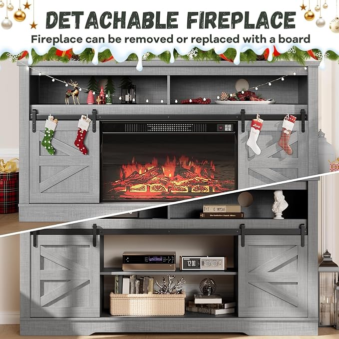 YESHOMY Fireplace TV Stand for Television up to 65+ Inch - Image 4