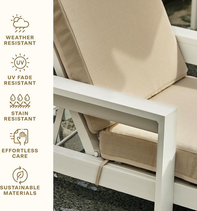 Honeycomb Outdoor Chaise Lounge Cushion - Image 6