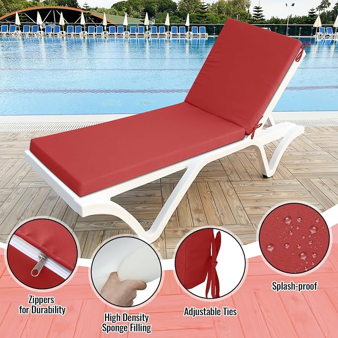 Patelai 2 Set Outdoor Chaise Lounge Cushions - Image 5