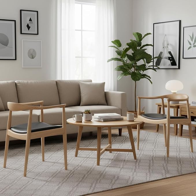 Kennedy Armchair, Mid Century Modern Dining Chair, PU Upholstered Kennedy Chair - Image 2