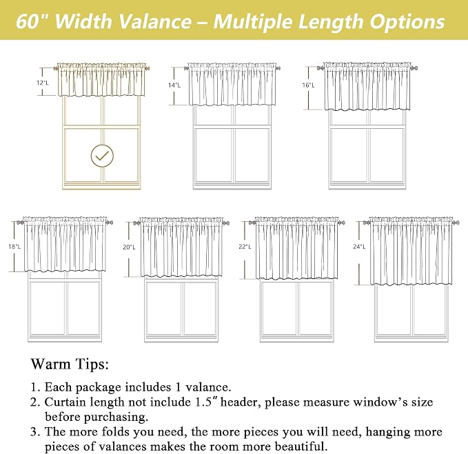 Blush Pink Valances for Windows, Light Filtering Faux Linen Textured Small - Image 3