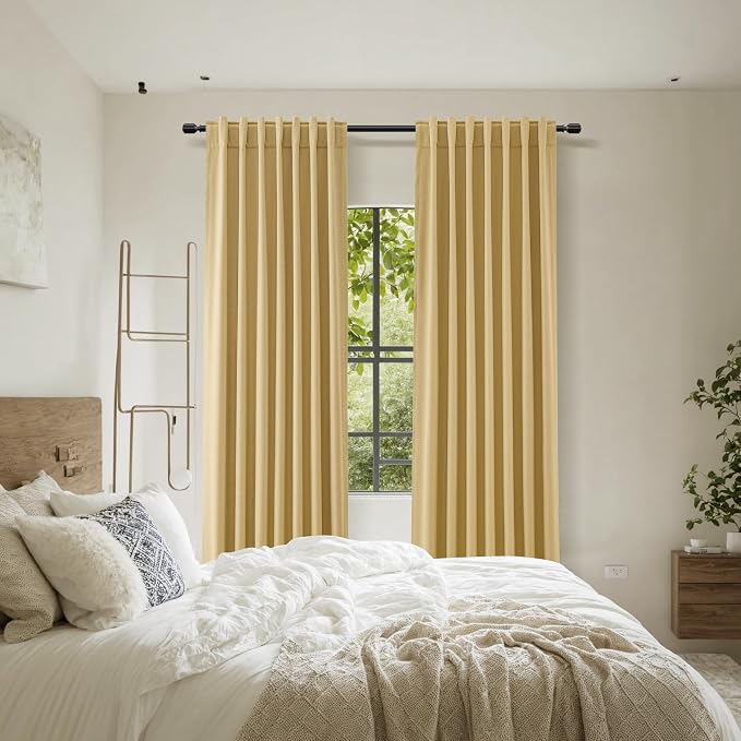 Guken 100% Blackout Curtains 102 Inch Length 2 Panels Set - Image 8