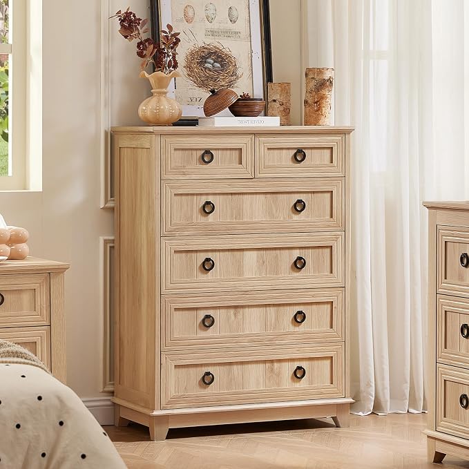 Joaxswe Farmhouse 6 Drawer Dresser - Image 8