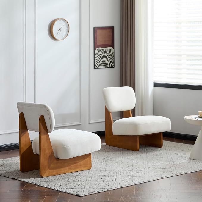 Accent Chairs Set of 2, Mid-Century Modern Chair - Image 3