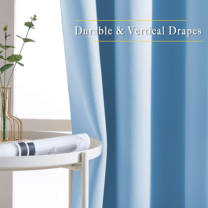 NICETOWN Blue Curtain Panels - Image 5