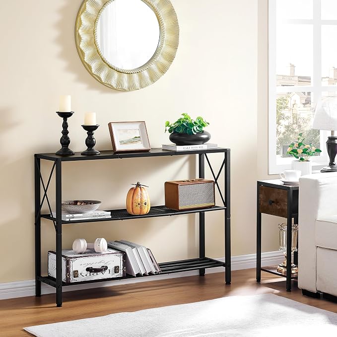 Hoctieon Industrial Console Table, 3 Tier Entryway Table, Hallway Table - Image 8