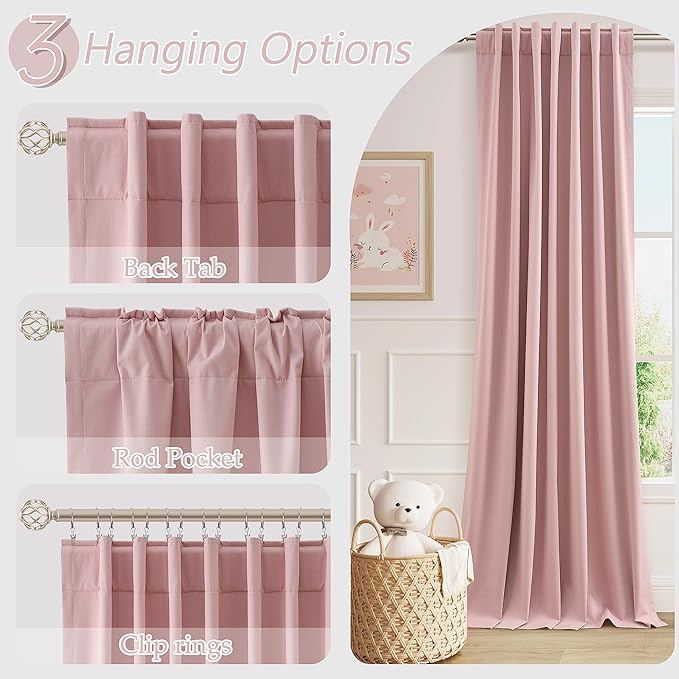 Guken 100% Blackout Linen Curtains 84 Inch 2 Panels Set - Image 6